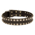 Leder Hunde halsband mit Raupe Design Leder Hunde halsband mit Raupe Design