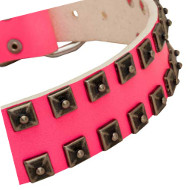 Nieten Halsband Pink für Gassigehen | Hundehalsband Rosa ❀ Nieten Halsband Pink für Gassigehen | Hundehalsband Rosa ❀