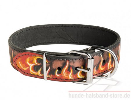 Bestseller Bordeauxdogge Halsband im Flamme Stil