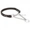 Dressur Hundehalsband aus Leder mit Stahl Kette