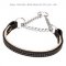 Dressur Hundehalsband aus Leder mit Stahl Kette