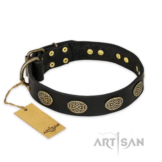 "Vintage Attraction" schwarzes Lederhalsband von FDT Artisan