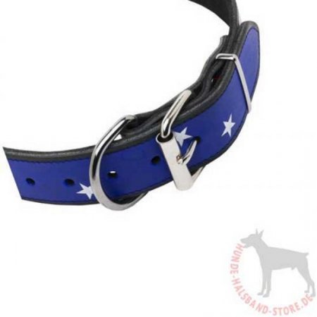 Hunde Halsband Leder mit Bemalung