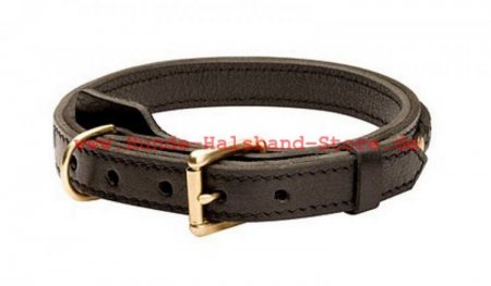 Handgefertigtes Geflochtenes Hundehalsband aus Leder, 25mm breit