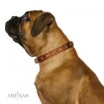 Nietenhalsband aus echtem Leder von FDT Artisan_4