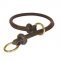 Dressur Hundehalsband aus Leder, Exklusives rundes Leder