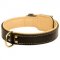 Breites Hundehalsband Leder mit Rindnappa-Leder