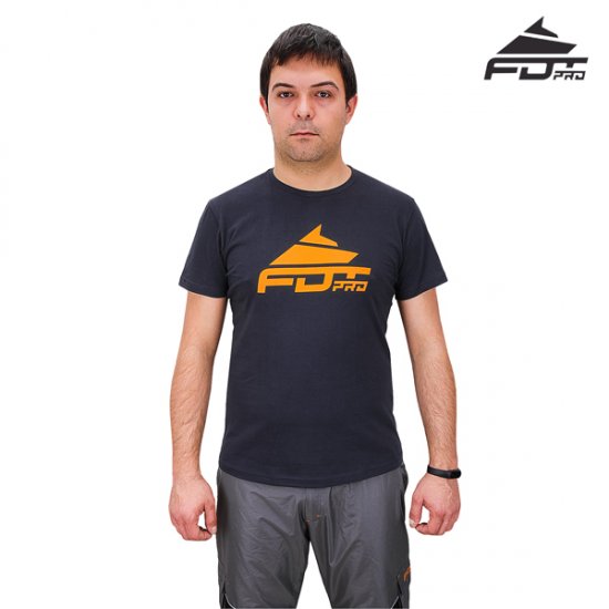 "Pro Fit" dunkel-graues T-Shirt mit Logo - zum Schließen ins Bild klicken