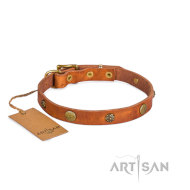 Enges Lederhalsband von FDT Artisan im Antik Design