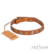 Enges Lederhalsband von FDT Artisan im Antik Design