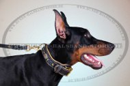 Hunde Halsband Leder für Dobermann, Hundehalsband
Geflochten