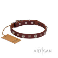 Einzigartiges Designer Lederhalsband von FDT Artisan