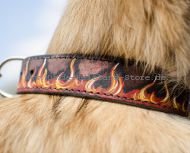 Tervueren Flamme-Design Lederhalsband