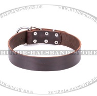 Ledernes Hundehalsband in Dunkel-Braun Ledernes Hundehalsband in Dunkel-Braun