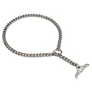 Choke dog chain collar with toggle steel chromium plated