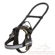 Nylon Blindenhundgeschirr mit gelbem Futter