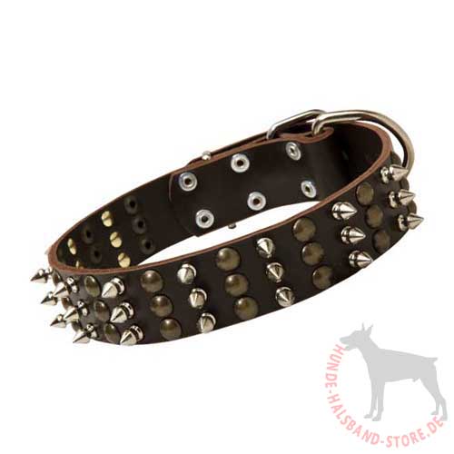 Wide Spiked Dog Collar 