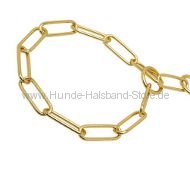 Brass Dog pinch collar & nylon loop, 3,99 mm 65 cm