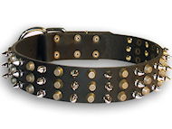 Exklusive Halsband mit Spikes und Pyramiden