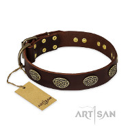 "Chocolate Kiss" originelles Lederhalsband von Artisan FDT