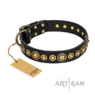 Erstaunliches Lederhalsband "Gold Mine" von FDT Artisan