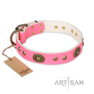 "Sensational Beauty " pinkes Lederhalsband von Artisan FDT "Sensational Beauty " pinkes Lederhalsband von Artisan FDT