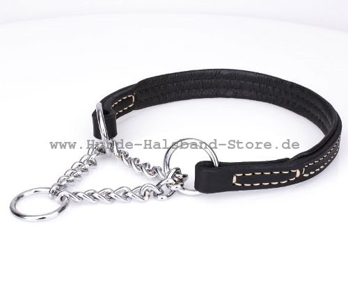 Dressur Halsband mit Nappa gepolstert