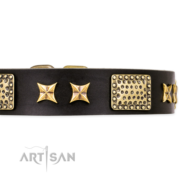 Artisan FDT Lederhalsband in schwarz