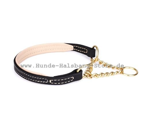 Dressur Halsband mit Nappa gepolstert