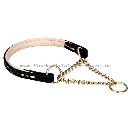 Messing Kette am Martingale Halsband 