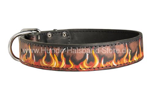 Halsband aus Leder mit Bemalung