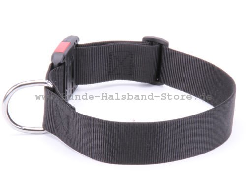  schwarzes  Halsband aus Nylon