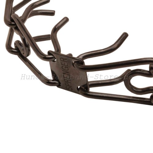 Hundehalsband mit Stacheln in schwarz