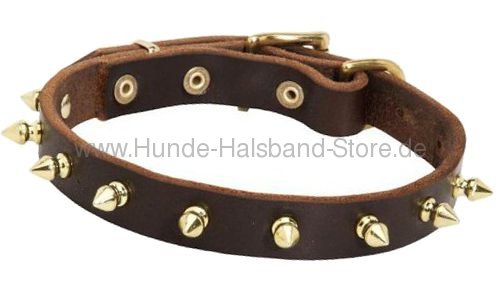 Hundehalsband mit Spikes breit