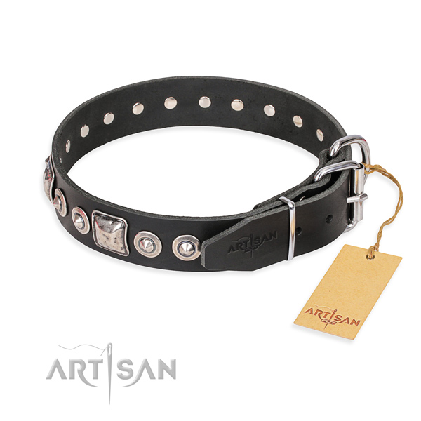 Artisan Lederhalsband mit Altsilber Schmuck