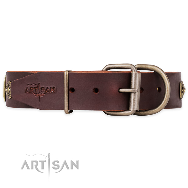 40 mm braunes Halsband von Artisan FDT