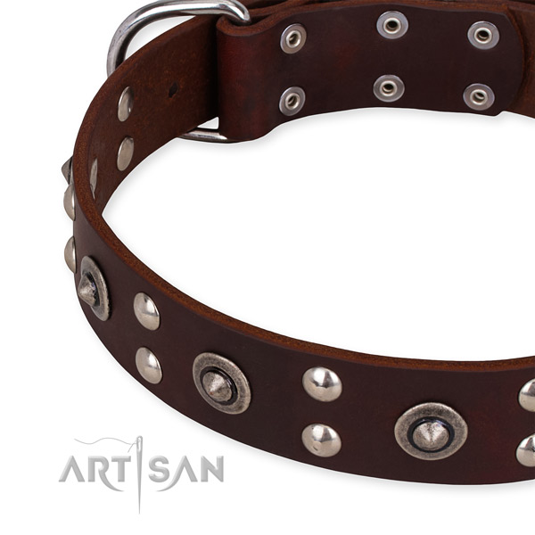 Artisan Halsband mit Nieten silberfarbig