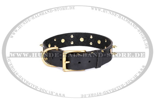 40 mm Halsband aus echtem Leder 