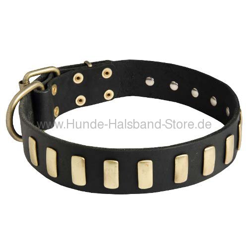 Hundehalsband aus Leder breit 