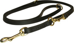 Leather Dog Leash Multi Functional, 7 feet x 3/4 inch