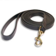 Leather dog leash stitched, Top quality