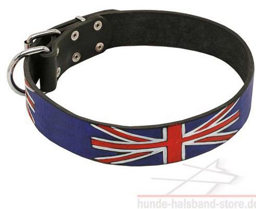 Exklusives Halsband mit Britanien Flagge - zum Schließen ins Bild klicken
