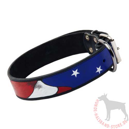 Hundehalsband Leder mit Bemalung 