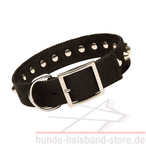 Hunde Halsband Nylon Exklusiv mit Pyramiden