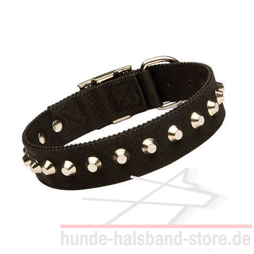 Hunde Halsband Nylon Exklusiv mit Pyramiden