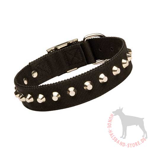 Nylon Collar for Dog with Pyramids 