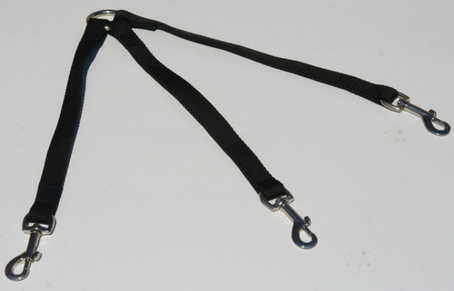 Triple dog leash nylon coupler
