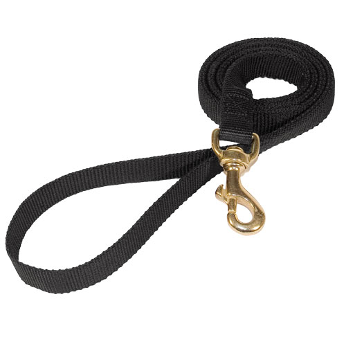 Police tracking dog leash made of nylon with ring on the handle