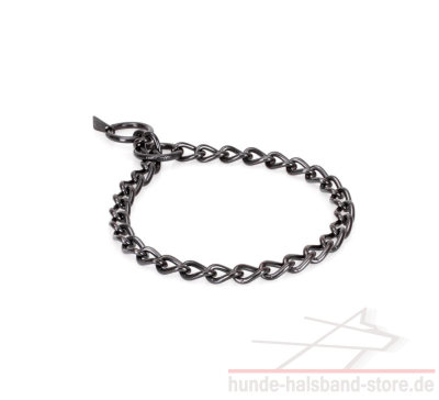 Zughalsband aus schwarzem rostfreiem Stahl von Herm Sprenger - zum Schließen ins Bild klicken