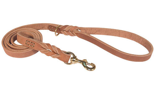 Leather Dog Leash With Extra Handle